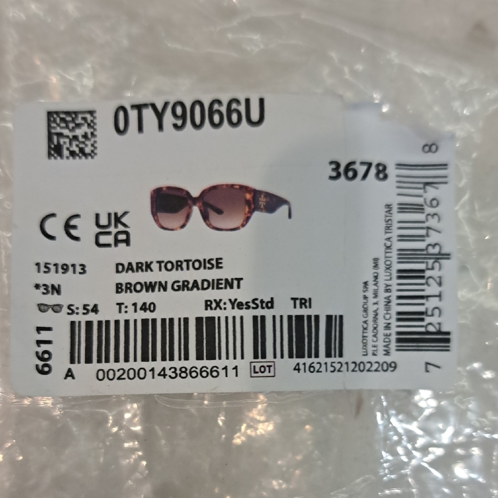 NWT Tory Burch Brown Sunglasses with Orange Case - Picture 2 of 10
